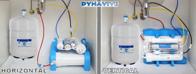 Montage horizontal ou vertical de l'osmoseur Ecosoft-PURE-Aquacalcium