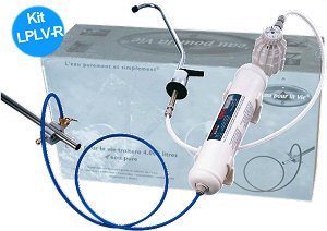 DYNAVIVE - Kit purificateur LPLV (L'eau pour la vie) pour robinet, cartouche TRIPURE et Compteur volumétrique