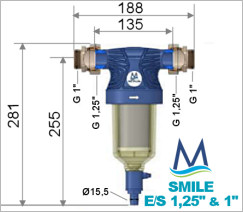 cotes Filtre autonettoyant METALife PICO 1pouce