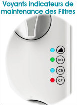 Osmoseur Ecosoft Cross60 - Voyants indicateurs de maintenance des Filtres et de la Membrane