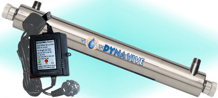 DYNAVIVE - Stérilisateur UV Aquapro® 20 Watts simple (6GPM) - Montage Horizontal