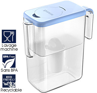 Voir dtails>  Pichet Filtrant Ecosoft SLIM-BLUE - (3,5 L pour 1,7 L)