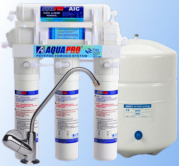 Voir dtails>  Osmoseur AQUAPRO NL-RO5 Shut-Off -5 niveaux-190 L/j (50GPD)