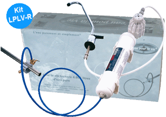 DYNAVIVE - Kit purificateur LPLV (L'eau pour la vie) pour robinet, cartouche TRIPURE et Compteur volum&eacute;trique m&eacute;canique